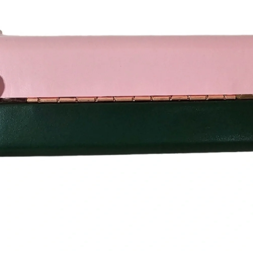 Kate Spade Pink And Hunter Green Glasses Case
